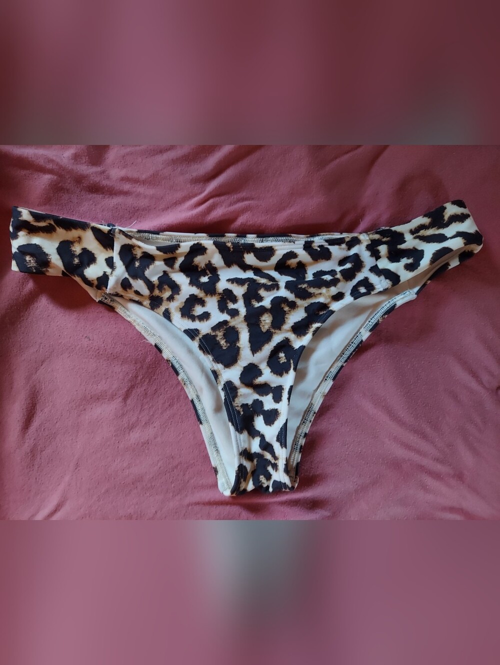 Abercrombie & Fitch Leopard Print Bikini Bottoms - Black, Cream, Brown